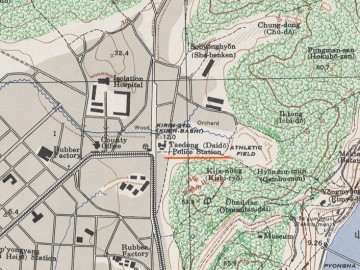 １９４６年米陸軍発行の平壌市地図