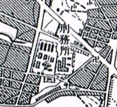 １９３９年の平壌地図に記載されている平壌刑務所