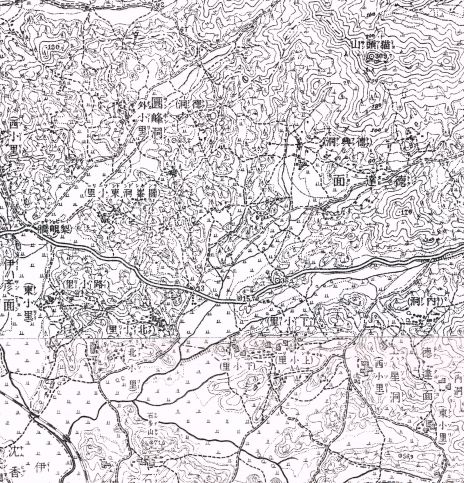 1919年「定州」地図より平安北道定州郡徳達面周辺