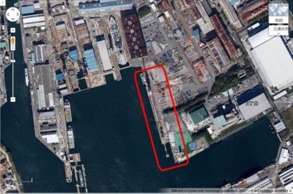 Google Map から拡大して見た現在の工場（拡大表示省略）