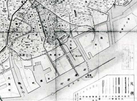1940年発行『最新大横浜市詳細地図』で見る京浜工業地帯（拡大表示省略）
