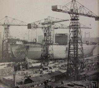 戦前の日本鋼管鶴見造船所の風景（拡大表示省略）